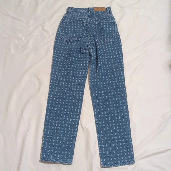 PacSun Distressed Dad Jeans, Color Medium Blue Size 23 - Picture 11 of 16